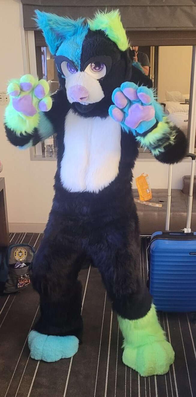 first ever body suit made for Neon the partial finished july 2023